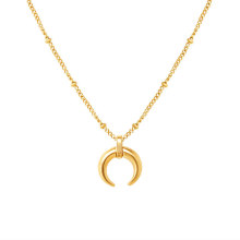 Dainty 18K Gold Plated Moon Jewelry Stainless Steel Crescent Moon Necklace for Women